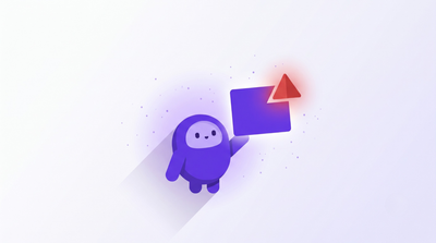 Illustration of a chatbot giving a confident wrong answer that turns into a warning symbol, representing customer service chatbot legal liability.