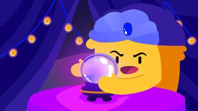 Shopify customer service in 2026: Hay mascot Bale as a fortune teller gazing into a crystal ball
